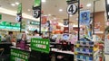 Shenzhen, China: shoppers check out at the cash desk of aeon supermarket Royalty Free Stock Photo