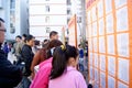 Shenzhen china: students calligraphy exhibition