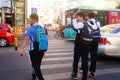Shenzhen, China: students walk home after school Royalty Free Stock Photo