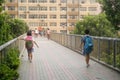 Shenzhen, China: students on the way home from school Royalty Free Stock Photo