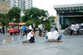 Shenzhen, China: subway entrance landscape