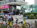 Shenzhen, China: subway entrance landscape