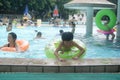 Shenzhen, China: swimming in the swimming pool