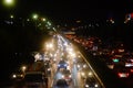 Shenzhen, China: the traffic landscape of the 107 National Road at night Royalty Free Stock Photo