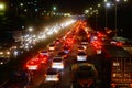 Shenzhen, China: the traffic landscape of the 107 National Road at night Royalty Free Stock Photo