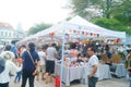 Shenzhen, China: window of the world european-style street holds a fair with food and play to attract visitors