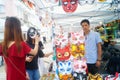 Shenzhen, China: window of the world eurostyle street holds a fair, selling masks popular with young women