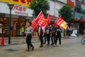 Shenzhen, China: young people to raise the banner of Internet advertising, publicity free Internet