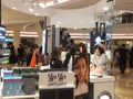 Shenzhen, China: young woman shopping for contact lenses