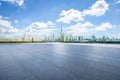 Shenzhen city skyline and square floor background Royalty Free Stock Photo