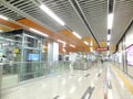 Shenzhen Metro Line 11, Baoan subway station indoor landscape Royalty Free Stock Photo