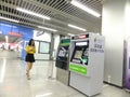 Shenzhen Metro Line 11, Baoan subway station indoor landscape Royalty Free Stock Photo