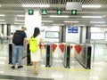 Shenzhen Metro Line 11, Baoan subway station indoor landscape Royalty Free Stock Photo