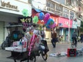 Shenzhen xixiang commercial pedestrian street, many tourists.