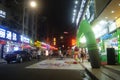 Shenzhen Xixiang commercial pedestrian street night landscape Royalty Free Stock Photo