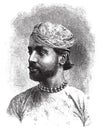 Sheodan Sing Maharao Raja Ulwur, vintage engraving Royalty Free Stock Photo