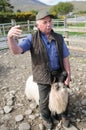 Shepherd describes care of sheep on farm.