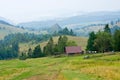 Shepherd house in Pieniny hills, Poland Royalty Free Stock Photo