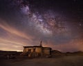 Shepherd hut at desert night Royalty Free Stock Photo