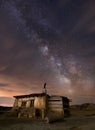 Shepherd hut at desert night Royalty Free Stock Photo