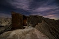 Shepherd hut at desert night Royalty Free Stock Photo