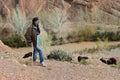 Shepherd in Morocco Royalty Free Stock Photo