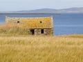 Shepherd's cottage on coastline
