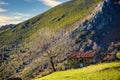 Shepherd\'s hut at La Valencia, near Felechosa village, Aller municpality, Asturias, Spain Royalty Free Stock Photo