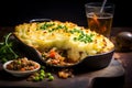 Shepherd\'s Pie - A Delicious Blend of Meat, Vegetables, and Creamy Mashed Potatoes, Shepherds Pie Royalty Free Stock Photo