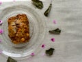 Shepherd's pie, traditional British dish with minced meat and mashed potatoes in glass dish Royalty Free Stock Photo