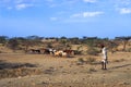 Shepherd Turkana (Kenya) Royalty Free Stock Photo