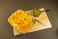 Shepherds or cottage pie in serving dish Royalty Free Stock Photo