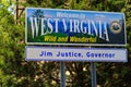 Welcome to West Virginia Sign Royalty Free Stock Photo