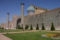 Sher-Dor Madrasah at Registan square, Samarkand, Royalty Free Stock Photo