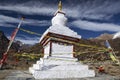 Sher Gompa Buddhist Stupa Monument Annapurna Circuit Nepal Himalaya Mountains Royalty Free Stock Photo