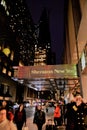 Sheraton hotel downtown manhattan in NYC at night Royalty Free Stock Photo