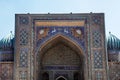 Sherdor Madrasah on Registan Square in Samarkand in Uzbekistan. Fragment of the central part. 29.04.2019 Royalty Free Stock Photo