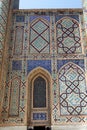 Sherdor Madrasah on Registan Square in Samarkand in Uzbekistan. Mosaic. fragmentMosaic. fragment29.04.2019 Royalty Free Stock Photo