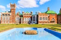 Sheremetev castle palace and park ensemble in the village of Yurino on the bank of the Volga, combination of different