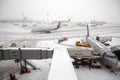 Sheremetyevo Airport in winter. Moscow, Russia.