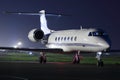 Private Gulfstream G550 at Sheremetyevo international airport. Royalty Free Stock Photo