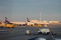 Sheremetyevo, Moscow, Russia - Nov 13, 2017: Passenger planes on service at airport