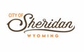 Sheridan Wyoming on a white background
