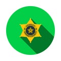 Sheriff Badge Icon Royalty Free Stock Photo