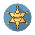 Sheriff badge icon Royalty Free Stock Photo