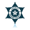 Sheriff Badge Icon Royalty Free Stock Photo