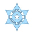 Sheriff Badge Icon Royalty Free Stock Photo