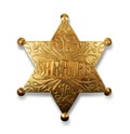 Sheriff badge with path Royalty Free Stock Photo