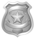 Sheriff badge. Police guard star. Law and justice Royalty Free Stock Photo