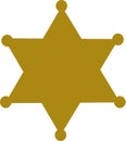 Sheriff badge star Royalty Free Stock Photo